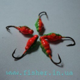 Мормышка "личинка" крашенная